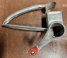 Vtg Mouli Drum Cheese Grater Hand Held Red Wood Handle France