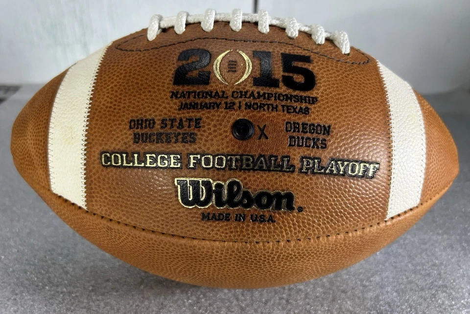 Ohio State Buckeyes 2014 2015 Campeones Nacionales Wilson Fútbol Hecho en EE. UU. Foto 4 de 4