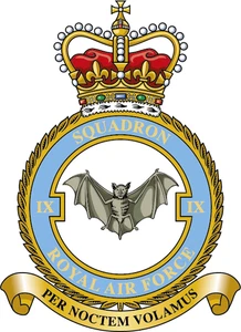 No. 9 Squadron RAF badge patch Self Adhesive Vinyl Sticker