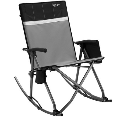 Oversized Folding Rocking Camping Chair for Adults, Portable & Foldable Outdo...