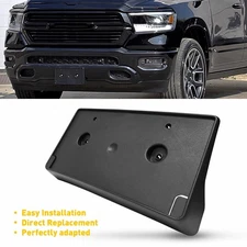 For 2019-2022 DODGE RAM 1500 Front License Plate Bracket Kit Black NEW EAC