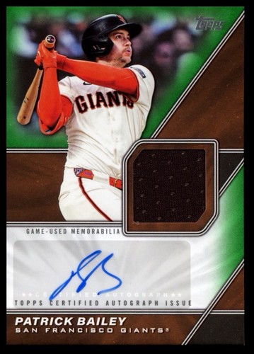 🔥⚾️PATRICK BAILEY 2026 Topps MLM Green Patch Auto SP /99 #GIANTS/GUARDIANS!⚾️🔥