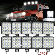10x 48W LED Work Pod Truck OffRoad Tractor Spot Flood Lights Lamp 12V 24V Square