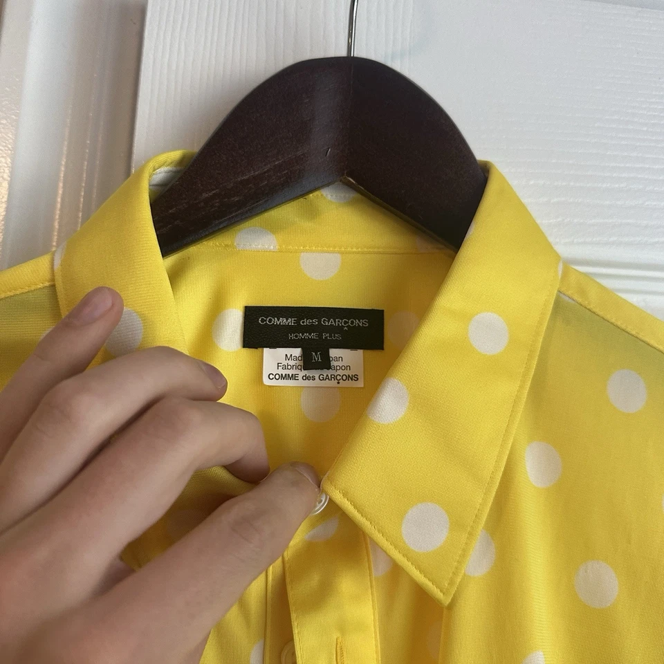 Camisa Comme Des Garcons Homme Plus Amarilla Lunares Para Hombre Talla M Nueva Con Etiquetas Foto 2 de 4