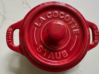 STAUB Mini Cocotte 0.25 Quart RED New In Packaging Ceramic