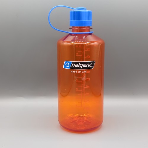Lotto di 4 bottiglie d'acqua NALGENE 32 oz bocca stretta made in USA blu, arancione, verde - Foto 8 di 13