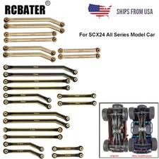 RCBATER For RC Axial SCX24 B17 C10 Gladiator JLU Bronco Brass Chassis Link Rod