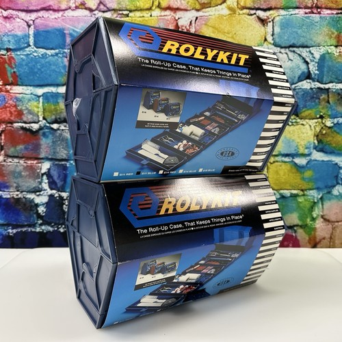 ROLYKIT Blue S-11 Roll Up Storage Container Case Tackle Box Sewing Kit Organizer - Imagen 2 de 24
