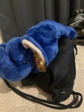 Ty Beanie "Peanut" the Royal Blue Elephant 1998 RARE With TAG Attached New-like