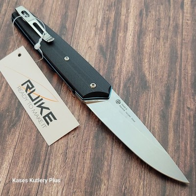 Ruike P848 Linerlock Satin 14C28N Sandvik Black G10 Folding Pocket