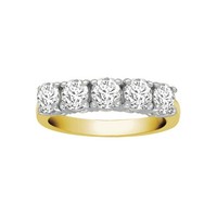 18ct Gold Jewelco London 2ct Diamond 5 Stone Pentalogy Eternity Ring