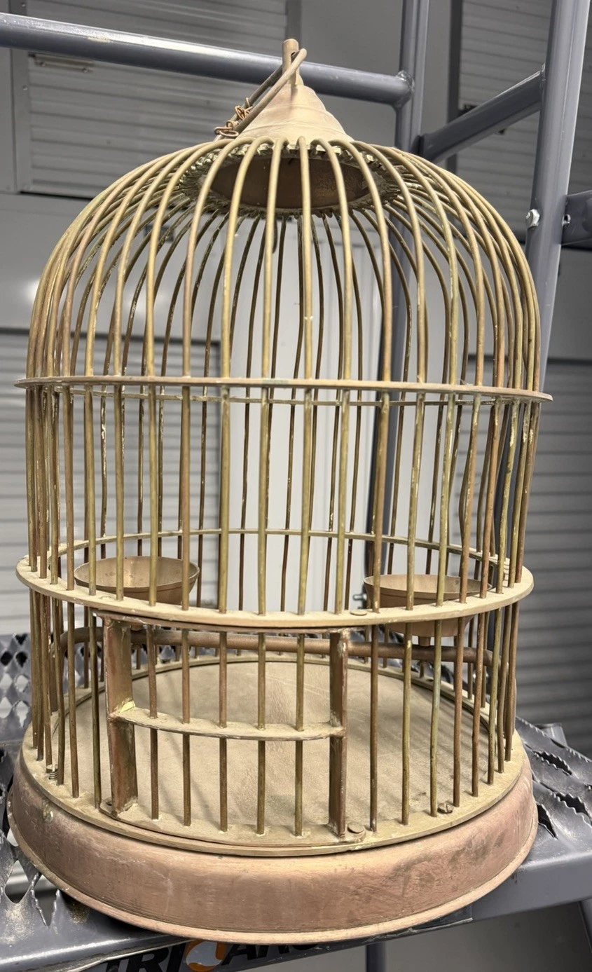 Vintage Solid Brass Metal Bird Cage 12 3/4 “x 13”
Opens in a new window or tab