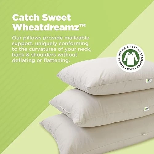  Almohada de cama japonesa 14" x 20" para dormir - Orgánica japonesa 14 x 20 natural Foto 3 de 4