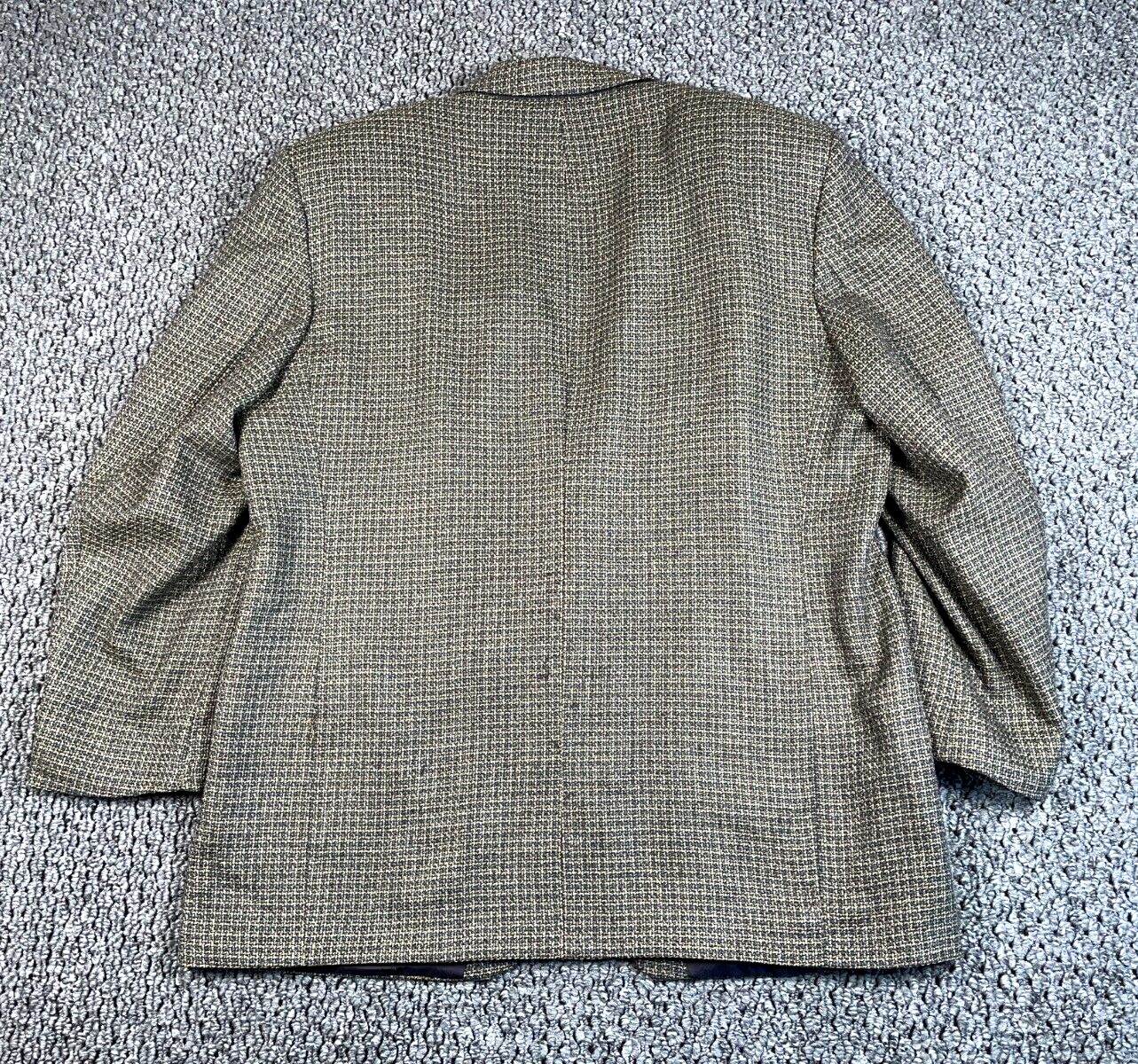 Giacca Cappotto Sportivo Vintage Yves Saint Laurent 2 Bottoni Uomo 48 Lana di Seta Strutturata