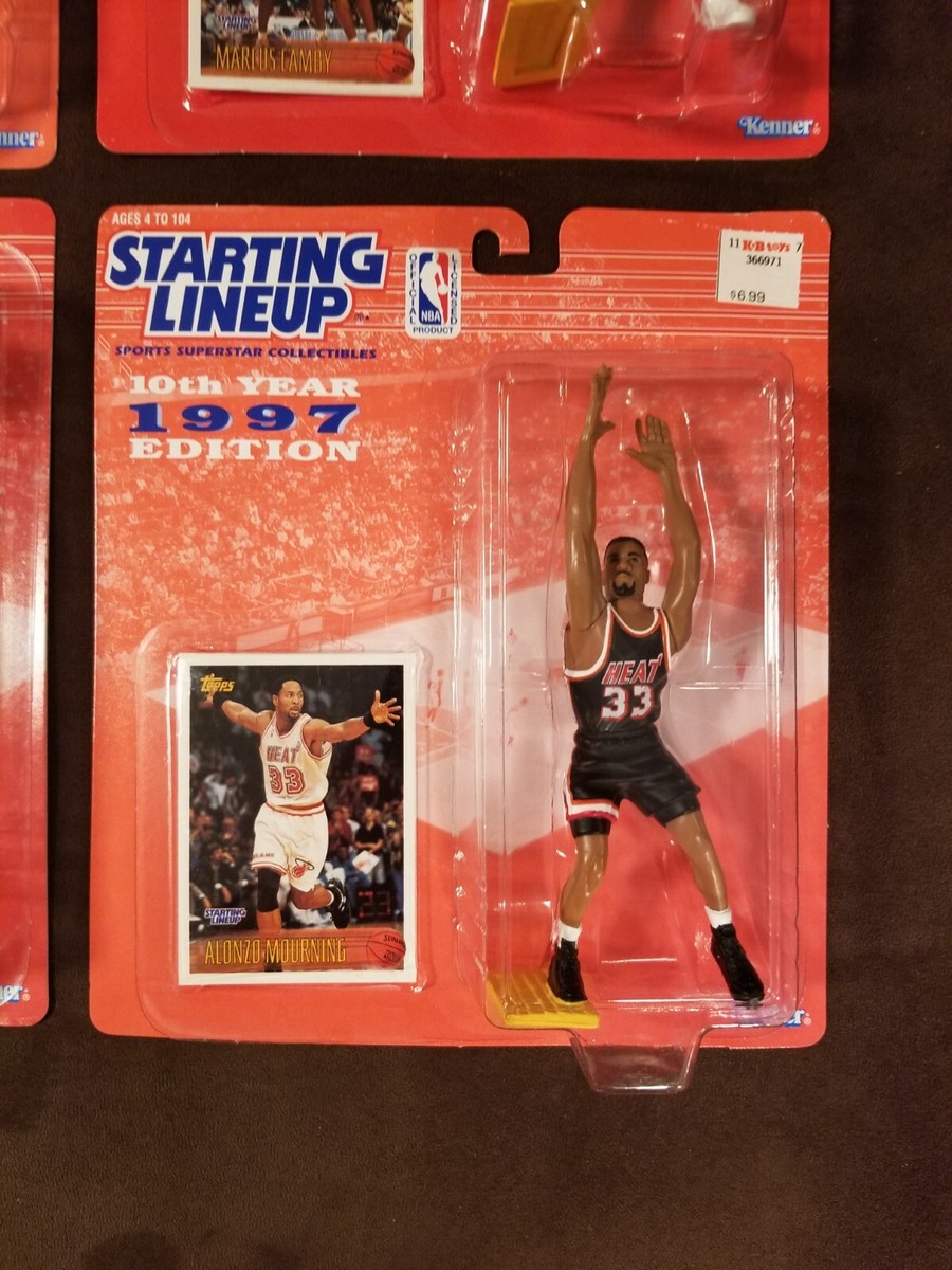 🏀1997 KENNER SLU Starting Lineup NBA NIB🏀 Miami Heat ~ ALONZO