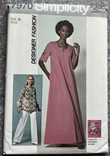 VINTAGE SIMPLICITY Sewing Pattern 7970 Misses CAFTAN w/ pin tucks SZ 10 - UNCUT
