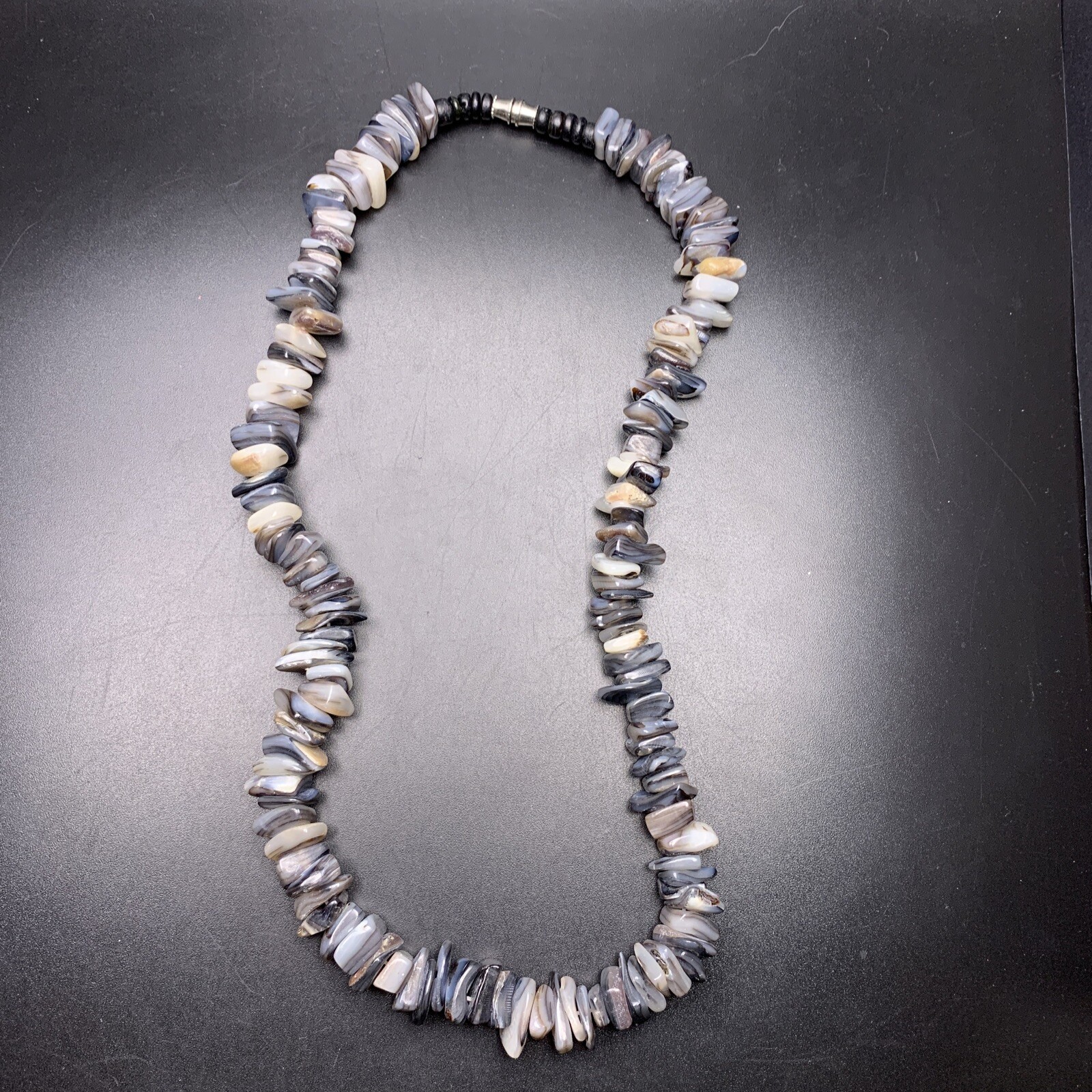 Gray Seashell Chip Necklace Shell Beach Boho Casu… - image 6