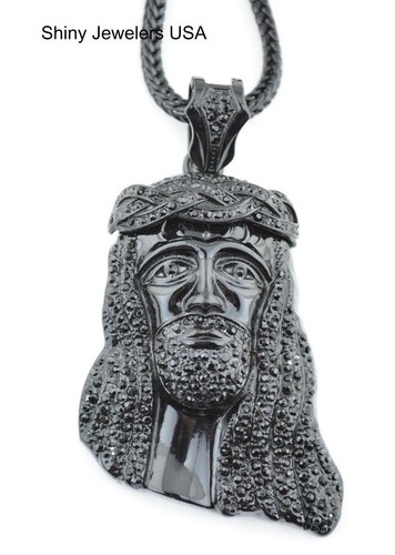 MENS HIP HOP BLACK JESUS PENDANT WITH 