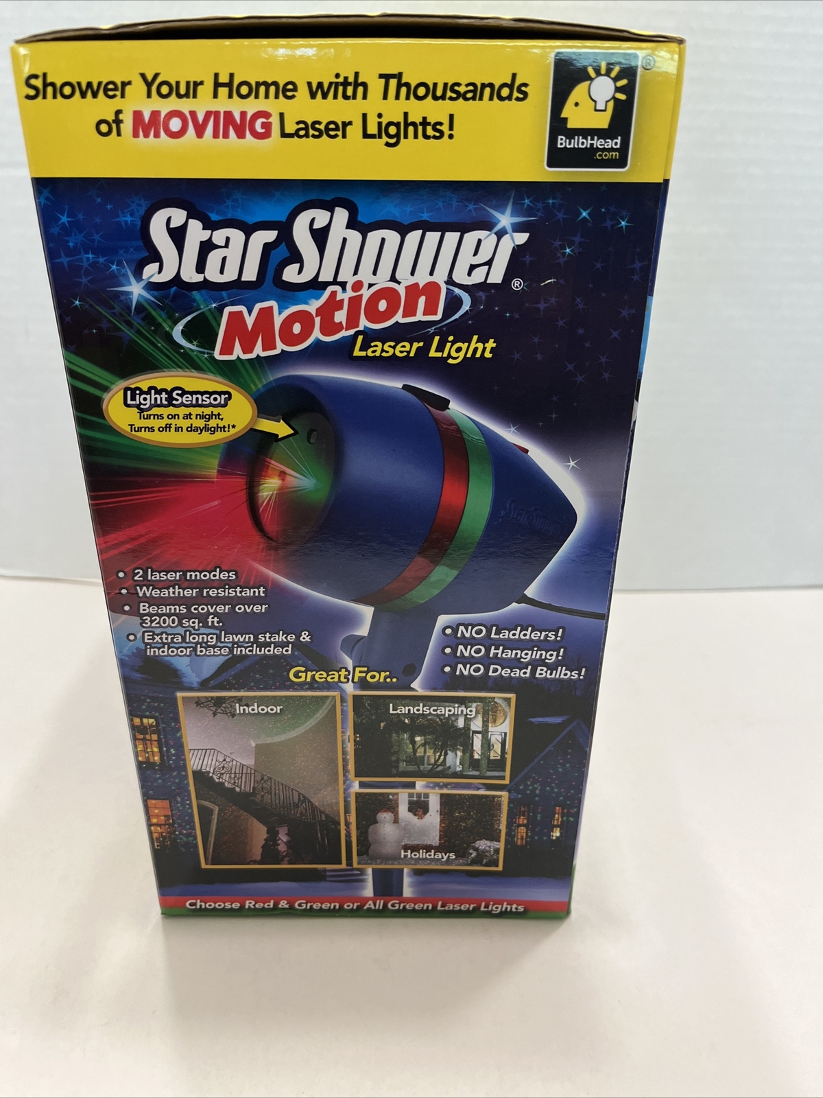 Star Shower Motion Laser Light by BulbHead Indoor Outdoor Laser