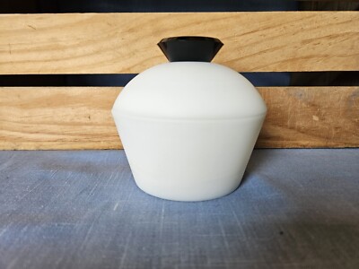 Vintage Charles Of Ritz Rare Milk Glass Candle Jar Empty 3 5/8'' Tall With Lid