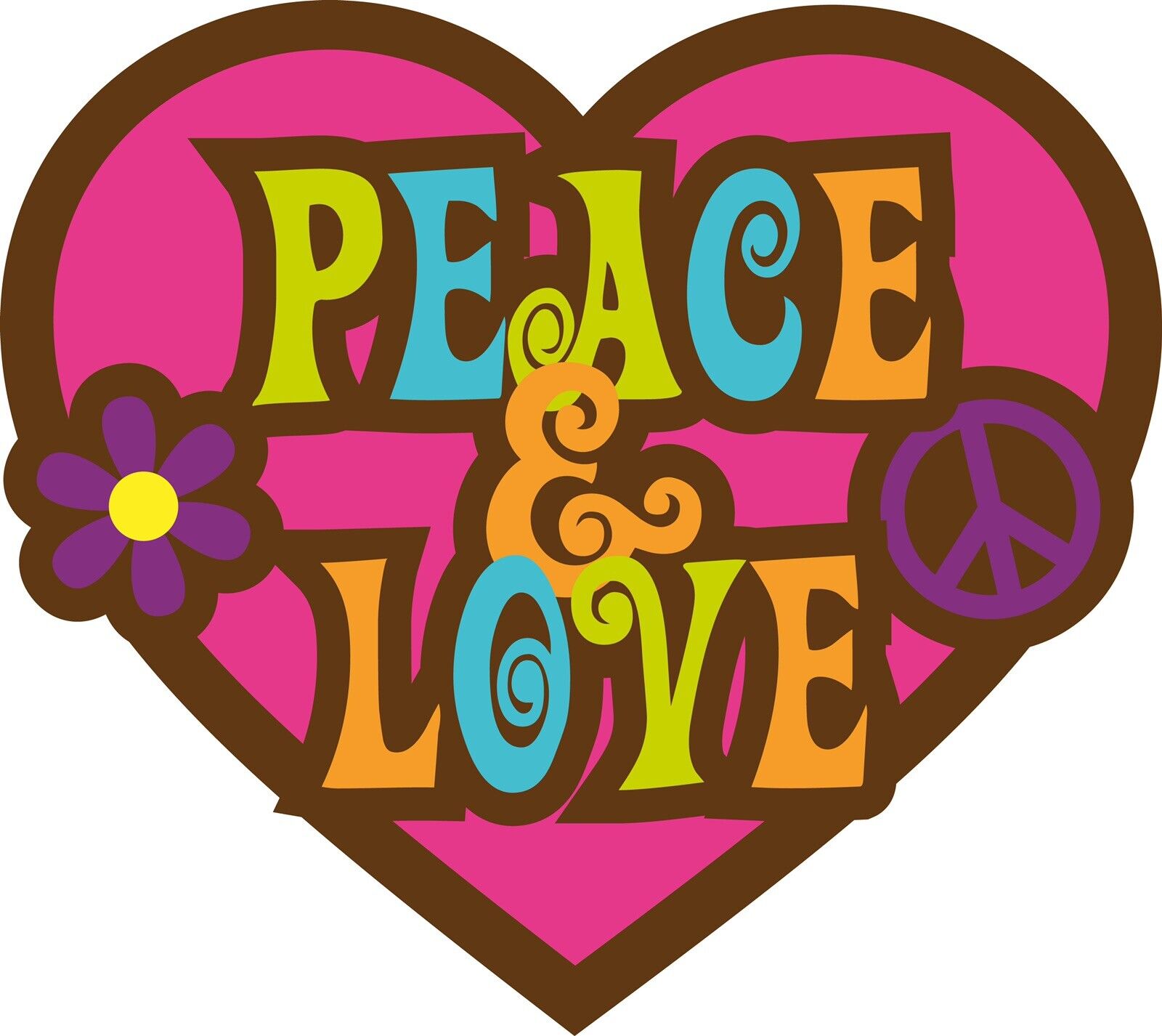 Hippie Heart Love PNG, Clipart, 60s, Circle, Clip Art, Color