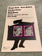 1976 The Guardsman Play Advertising Broadside Maggie Smith Brian Bedford 