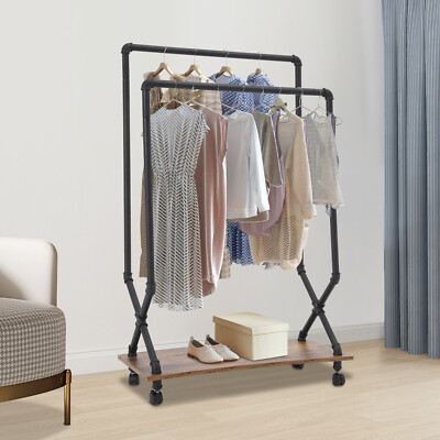 Floorstanding Heavy Duty Clothing Rack Garment Rack with Wheels