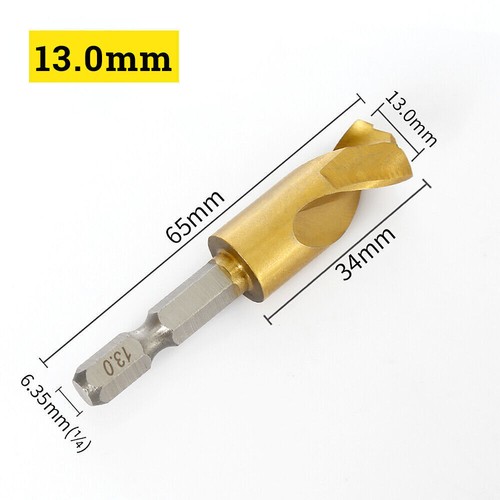 1.5-13mm Handhaben Bohrer Mit 1/4" Sechskantschaft Hss Spiralbohrer Bitaufnahme - Bild 39 von 40