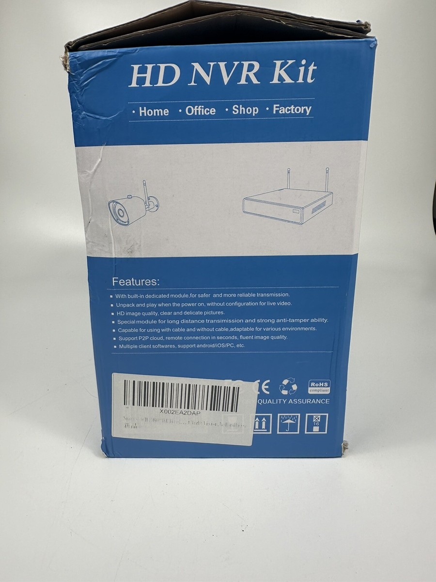 HD NVR Kit Wireless Security 1080P 4 Camera System JQ Code 4