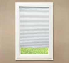 HAMPTON BAY White Cordless Vinyl Mini Blinds with 1" Slats 43.5 W x 72 L in.