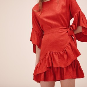 maje robe rouge