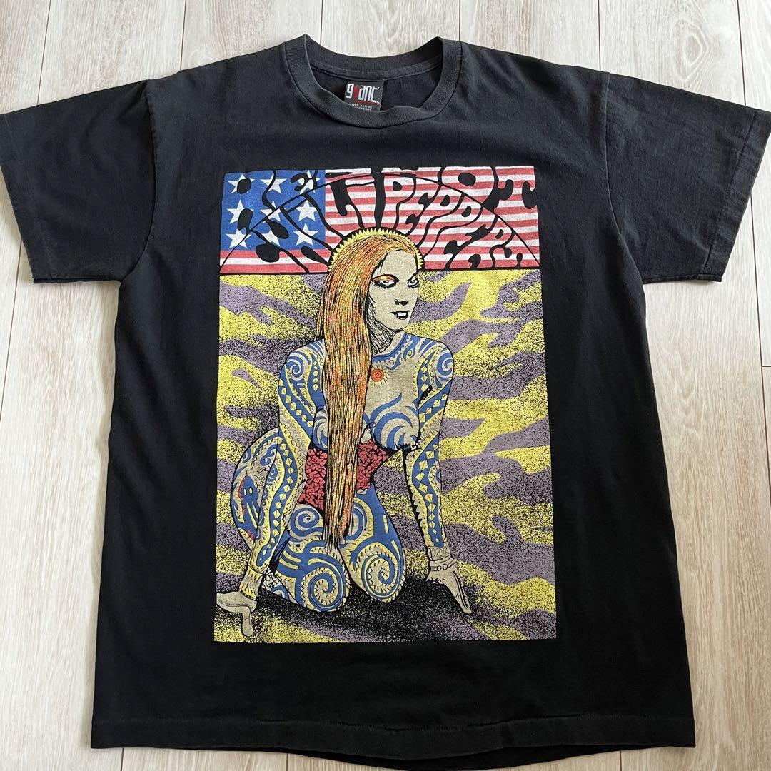 Red Hot Chili Peppers T-shirt 90s Vintage 1992 USA size L black 