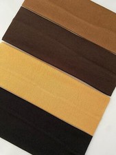 4 PCS 2 1/2" WIDE STRETCH HEADBANDS BLACK, BROWN, MOCHA  TAN FREE USA SHIPPING