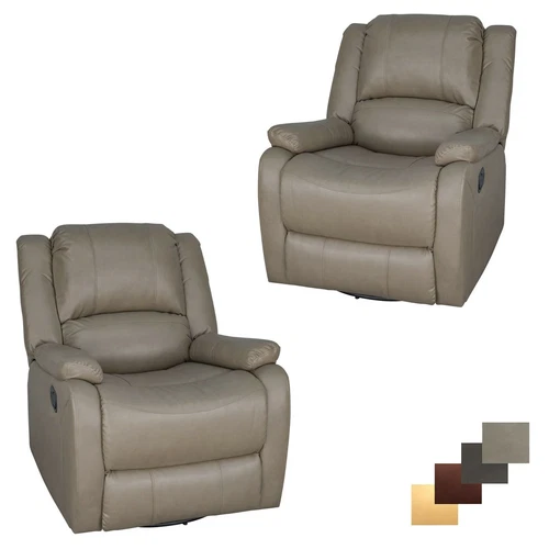 RecPro Charles 30" RV Putty Swivel Glider Recliner SGR Chair RV Furniture 2pk