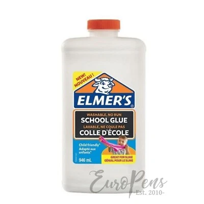Pegamento Elmers Blanco 946 ml Extra GRANDE Lavable Sin Funcionamiento Pegamento PVA - ¡Haz limo!
