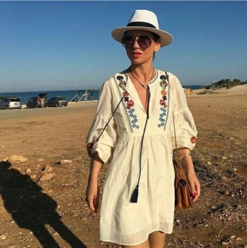 OFF WHITE ZARA MINI ABITO BIANCO SPORCO RICAMATO SS17 TAGLIE XS S & M NUOVO CON ETICHETTE