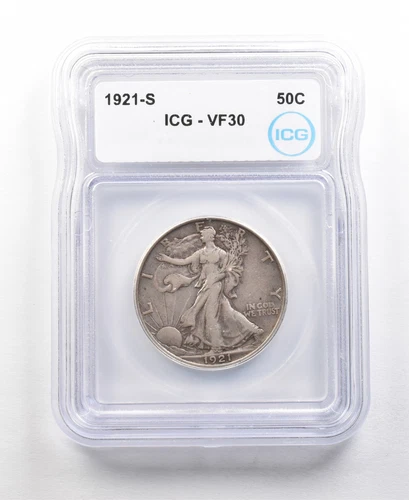 1921-S Walking Liberty Half Dollar VF30 ICG *6277