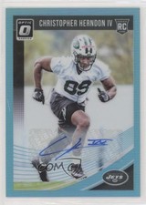 2018 Donruss Optic Rookies Blue Prizm 14/75 Chris Herndon IV #134 Auto 01bj