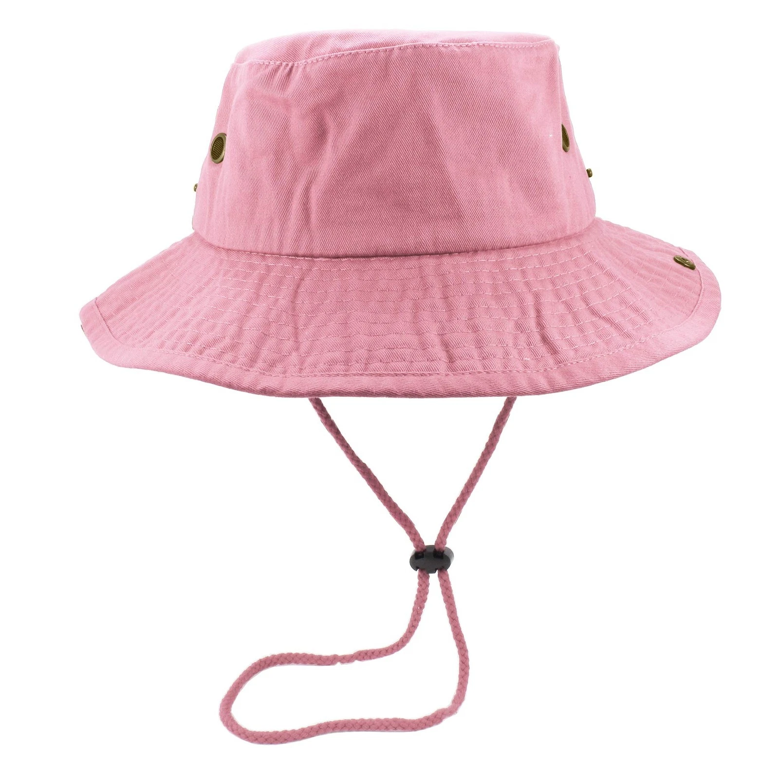 100% Cotton StoneWashed Adjustable Bucket Safari Boonie Sun Hat Summer Cap