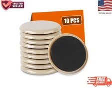 10PCS Furniture Sliders, 3 1/2" Furniture Sliders for Hardwood Floors, Reusable