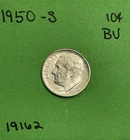 1950 S Roosevelt Dime 10c BU Uncirculated Mint State 90% Silver Super Nice Tone!
