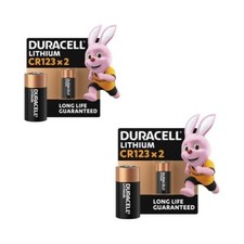4x Duracell CR123A 3V Lithium Batteries CR17345 For Camera Torch Smoke Alarm
