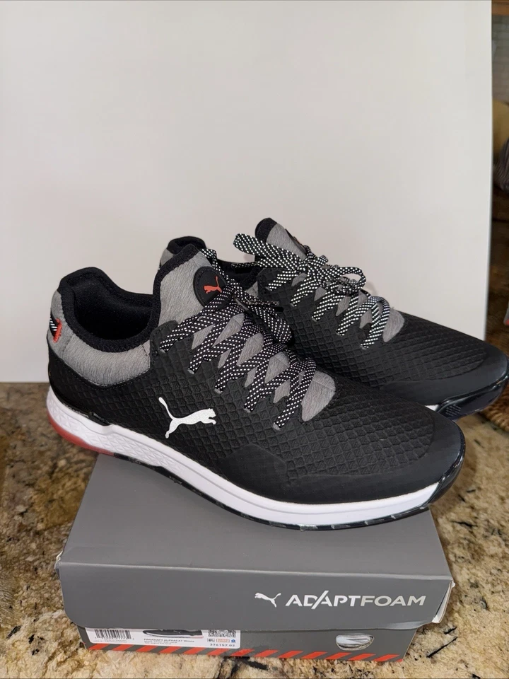 Nuevo zapato de golf para mujer Puma ProAdapt Alphacat 9 negro/plateado/coral caliente precio de venta sugerido por el fabricante 130 USD Foto 3 de 4