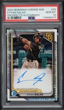 2024 Bowman Chrome Mega Box Ethan Salas Mojo Refractor Auto PSA 10