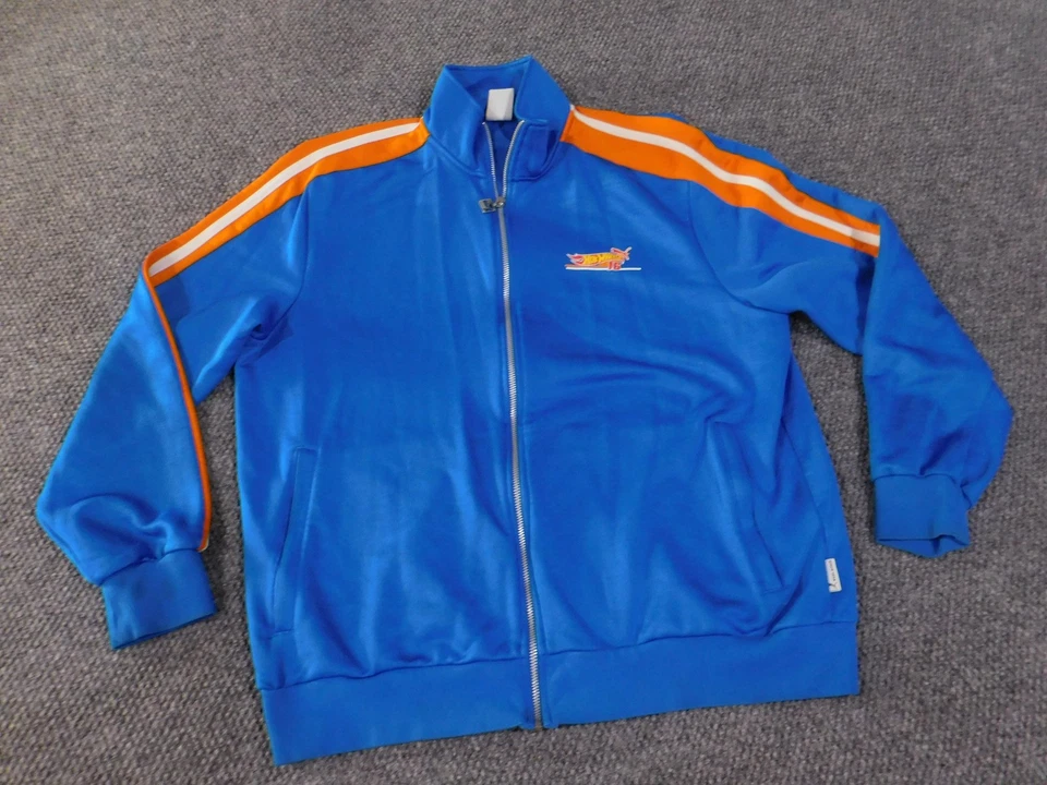 Chaqueta Puma X Hot Wheels Para Hombre XL Azul Naranja Pista Cremallera Completa Colaboración Carreras Rayas Foto 3 de 4
