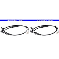 2X ATE ABS-SENSOR Raddrehzahl ABS-FÜHLER Hinten Passend FüR CitroËN C4 Peugeot 3