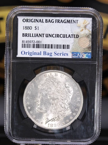 1880 Morgan Silver Dollar$1 BU • NGC Original Bag Series • UNC Silver • Mint Bag