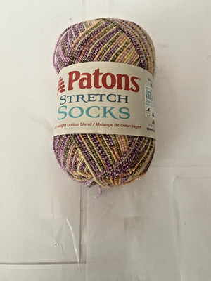 New Patons Stretch Socks Yarn Plum 239 Yards