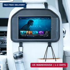 Backseat Car Headrest Tablet Holder 7-11 Inch  Durable PU Leather, Adjustable M