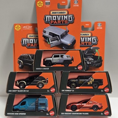 2026 Matchbox Moving Parts Lot Of 5 Toyota, Mercedes Benz, Chevy,GMC,Maserati 